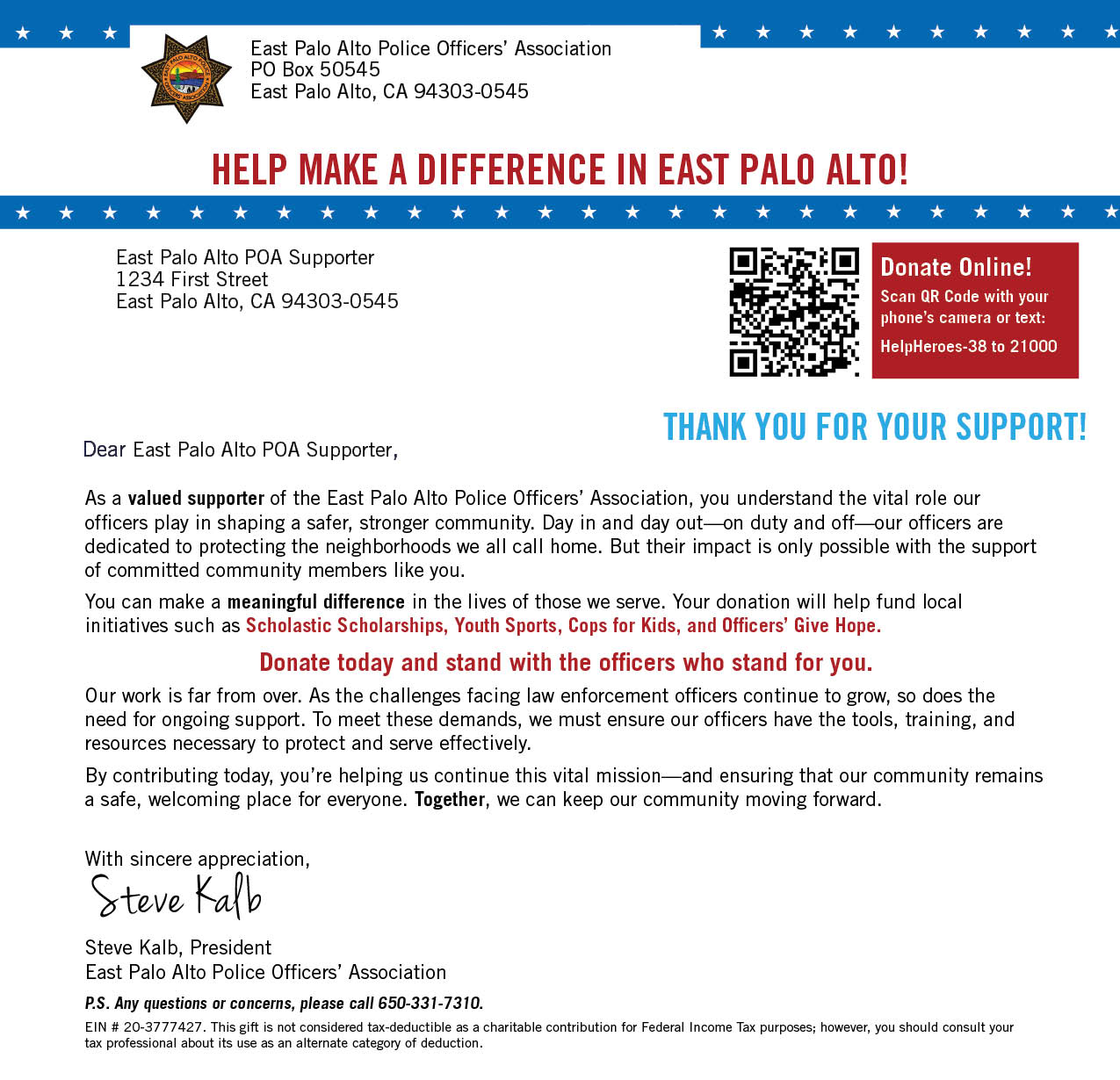 Donation Letter